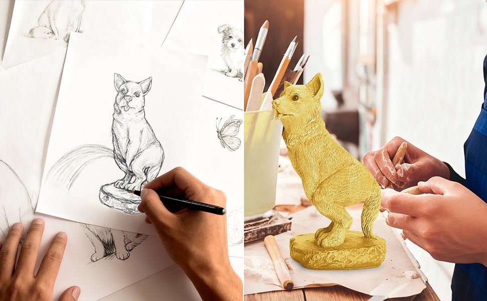 VOFSTAND Garden Statues Funny Dog Statue with Solar LED Light, Ideal Gifts for Friends or Family's Birthday, Outdoor Decor for Yard — view 5