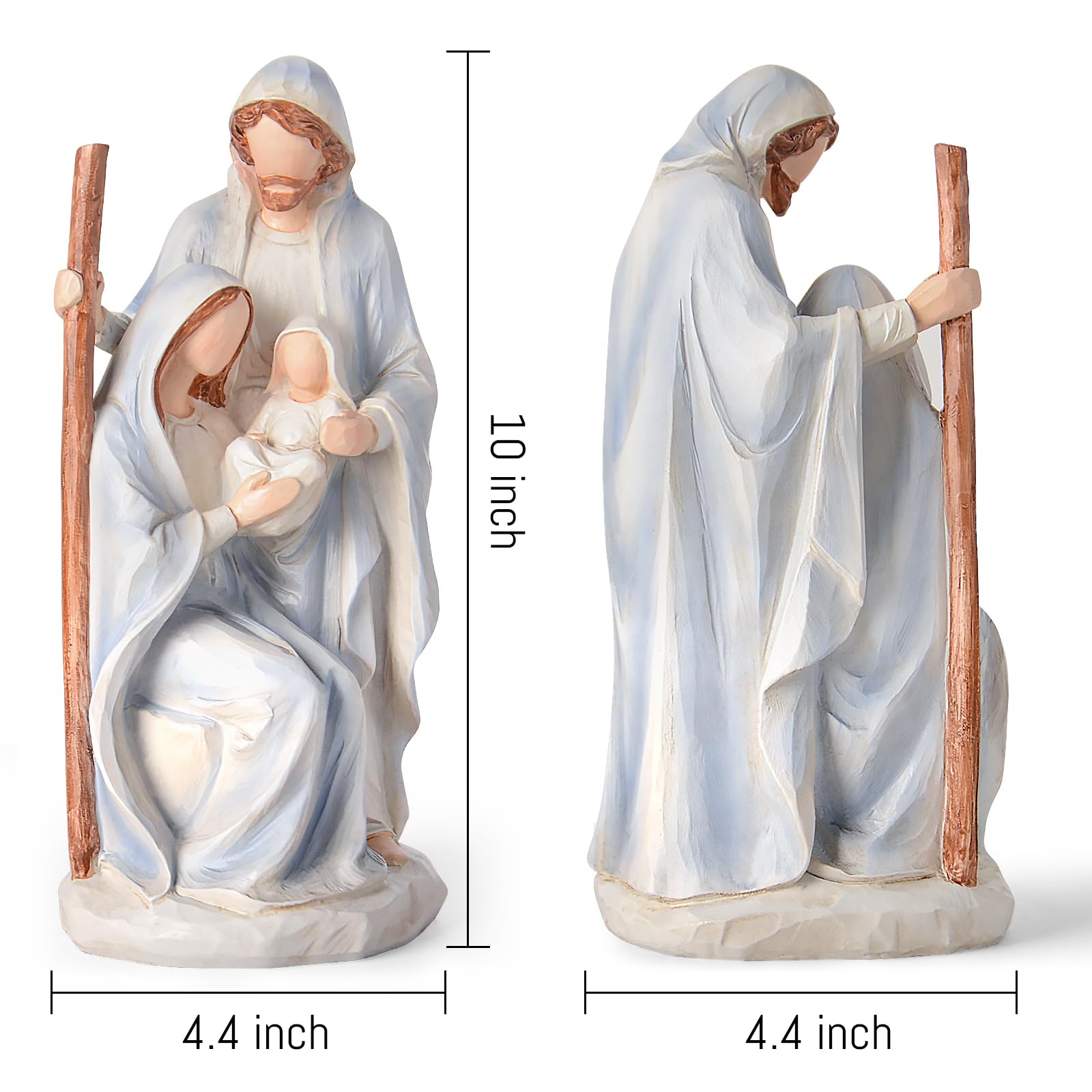 Christmas Nativity Set Figures Indoor 10” Holy Family Scene — view 5