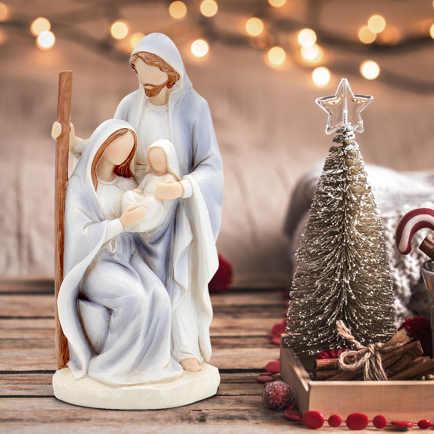 Christmas Nativity Set Figures Indoor 10” Holy Family Scene — view 6