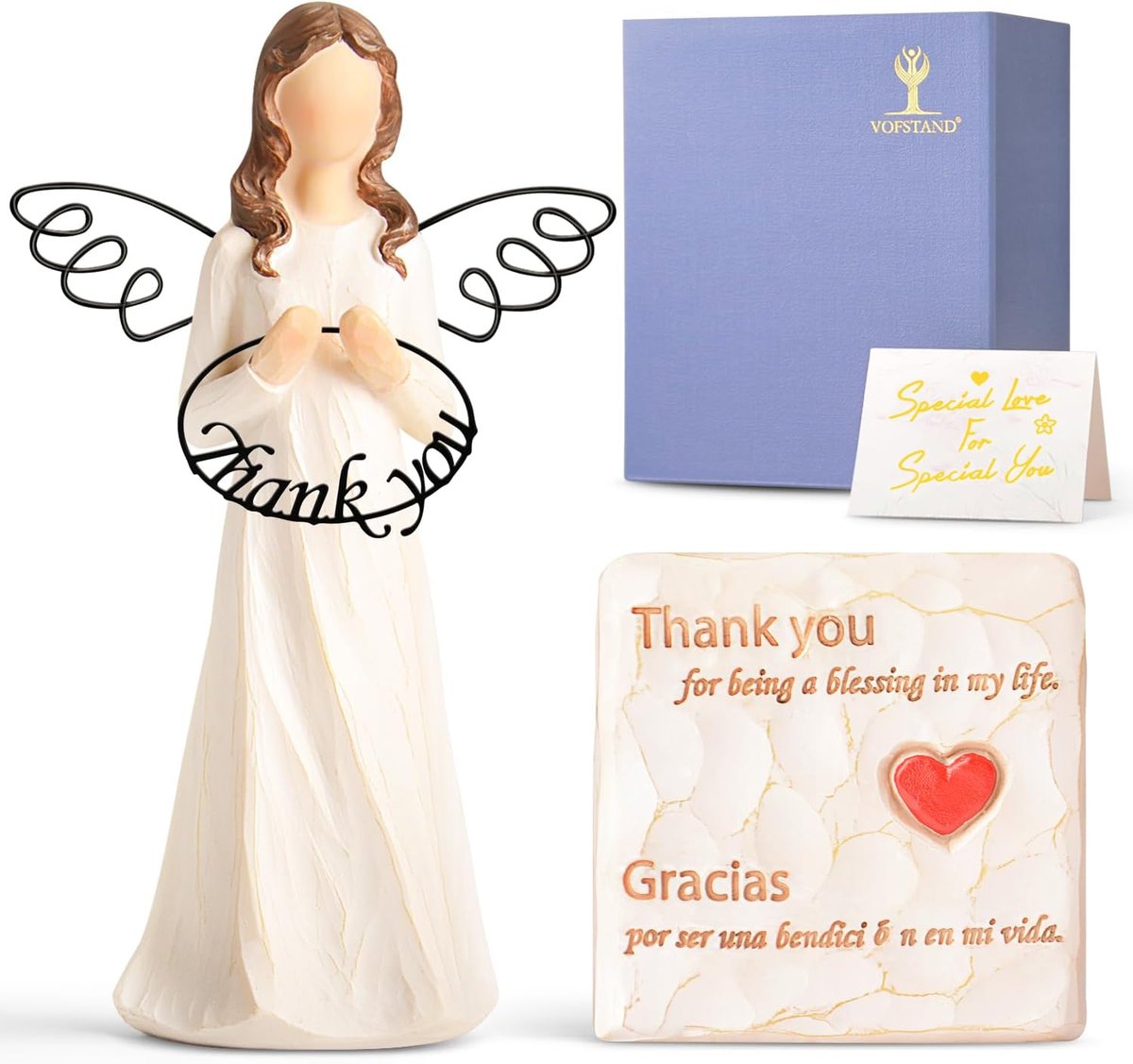 Vofstand Thank You Angel Figurines Gift