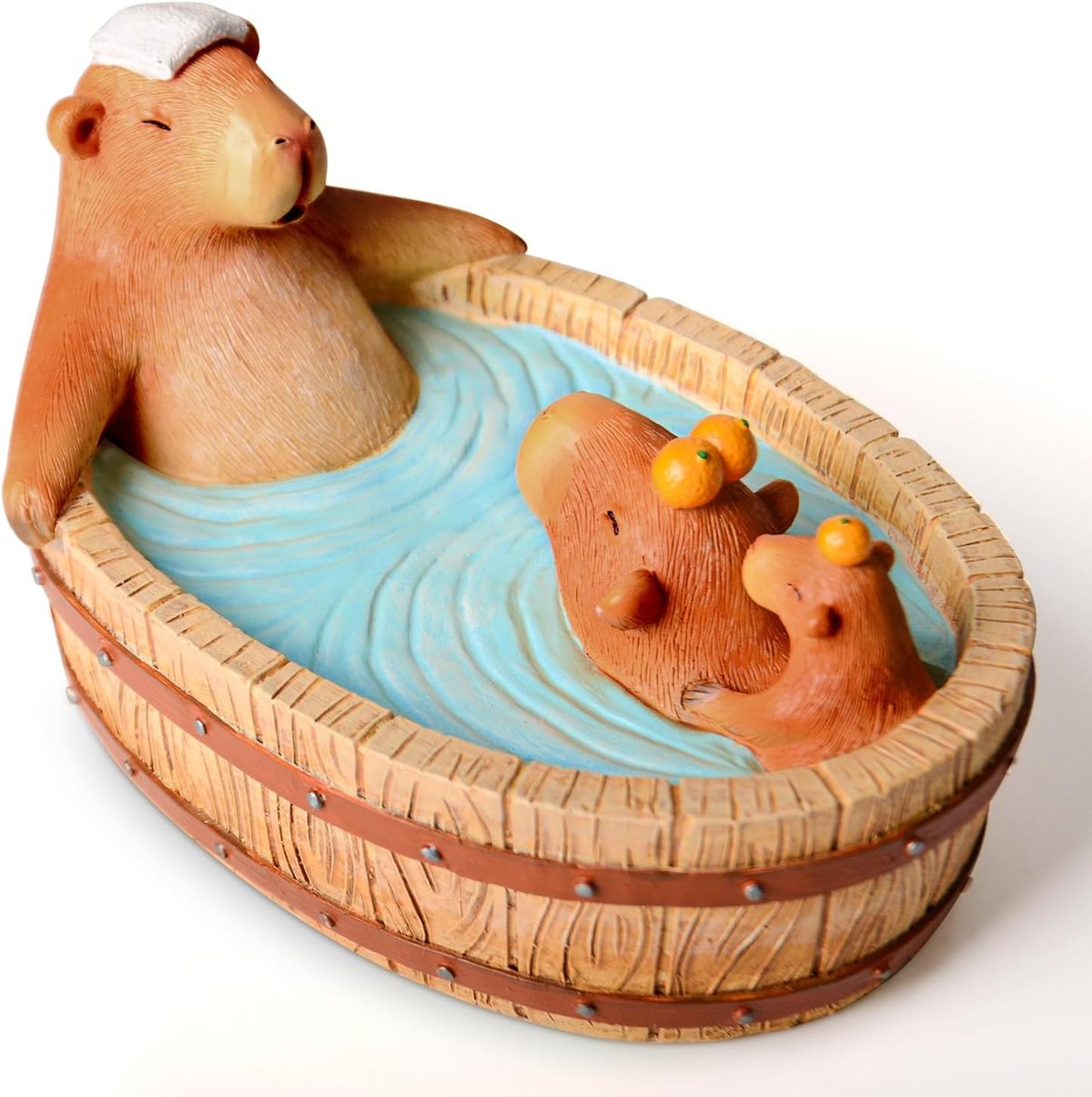 Capybara Figurine Resin Statue for Bathroom Decor, Hot Spring Home Accent