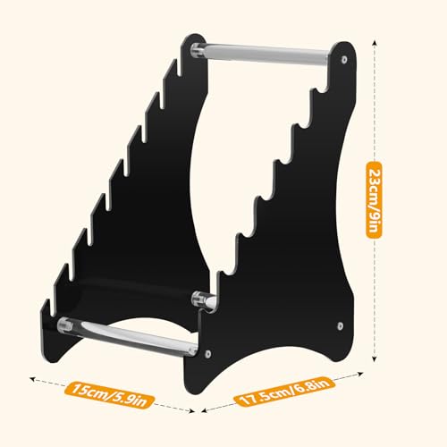 Acrylic Knife Display Stand, Fixed Blade Knife Series Display Stand/Case - Knife Holder for fixed-blade knives, Holds 8 Knives — view 3
