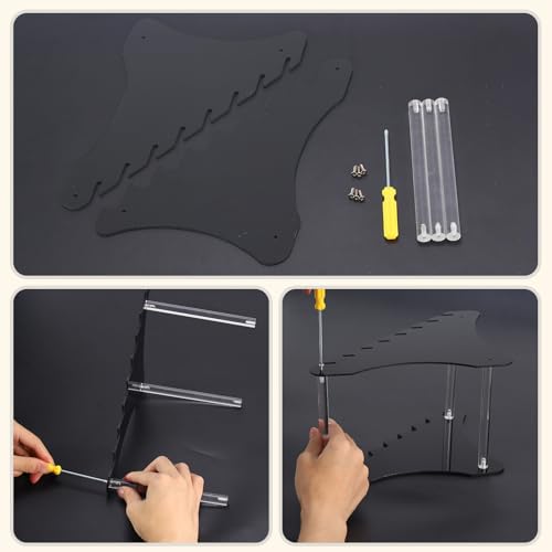Acrylic Knife Display Stand, Fixed Blade Knife Series Display Stand/Case - Knife Holder for fixed-blade knives, Holds 8 Knives — view 6