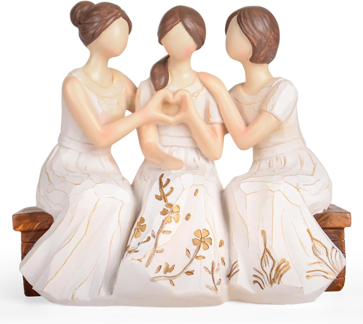Vofstand Bestie Birthday Gifts for Women - 3 Sisters Gifts from Sister Friendship Gift for Woman Sculpted Hand-Painted Resin Figure Birthday Christmas Celebrates Friendships Among Women