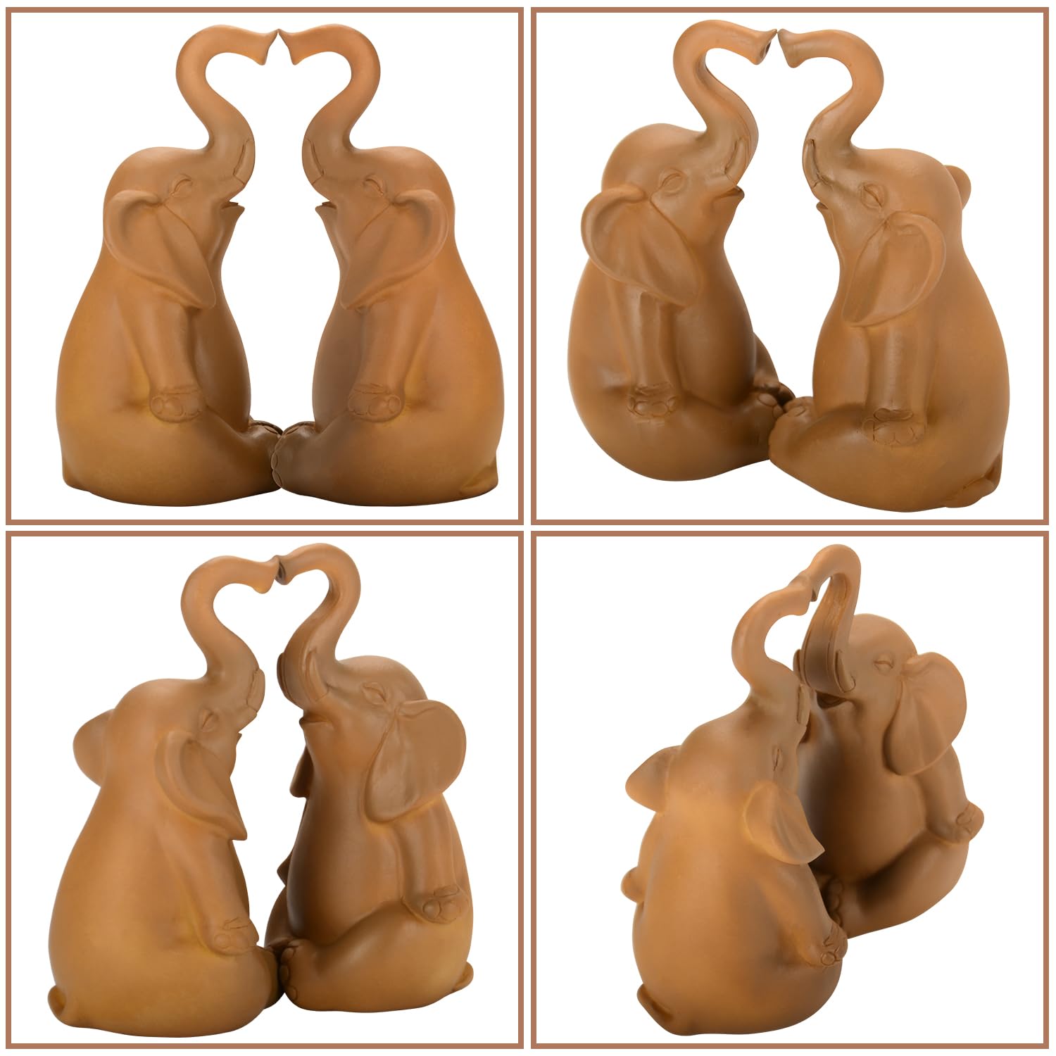 VOFSTAND Loving Pair of Elephants Elephant for Women White — view 5