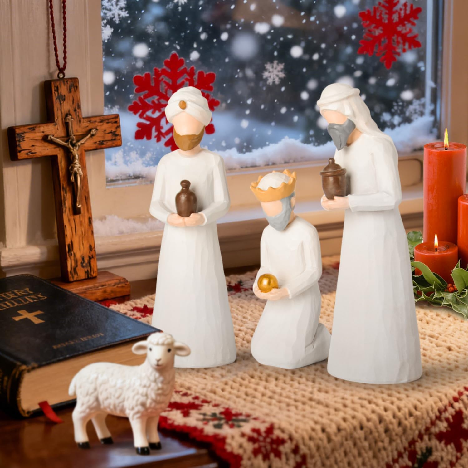 Vofstand Christmas Nativity Set Figurines Indoor - Holy Family — view 4