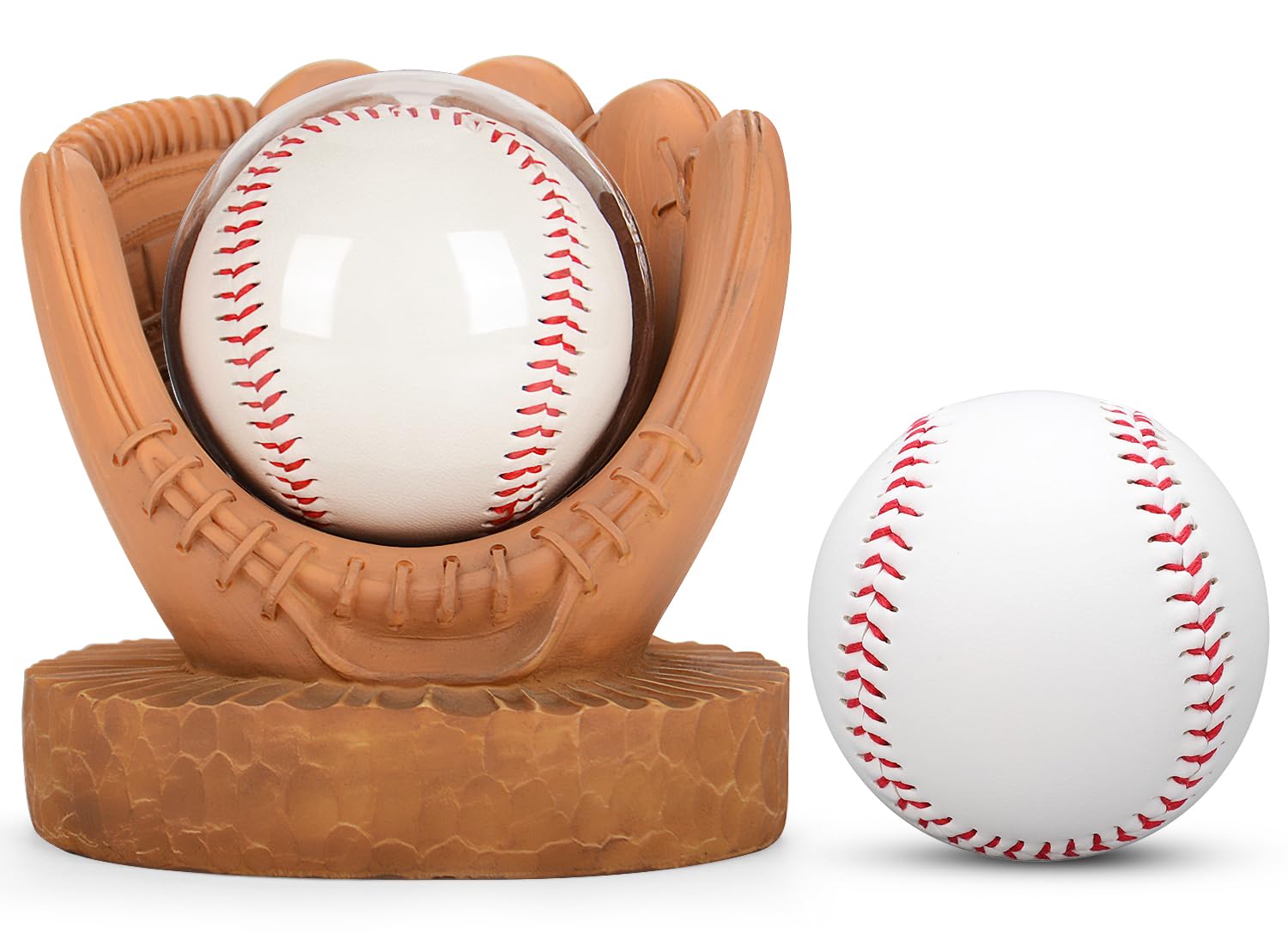 Baseball Display Case Baseball Holder: Baseball Stand Holders Balls Display Set Baseball Gifts for Boys, Sons, Men,Team Player Resin Baseball Figurines Baseball Collector Memorabilia Baseball Gifts — view 8